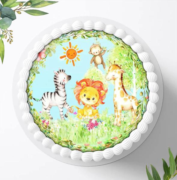 Dschungeltiere Tortenaufleger Ø 20cm, 0809z